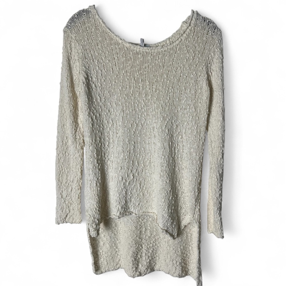 O’Neill – Women’s Ivory Slub Knit High Low Hem Sweater – Sz. XS